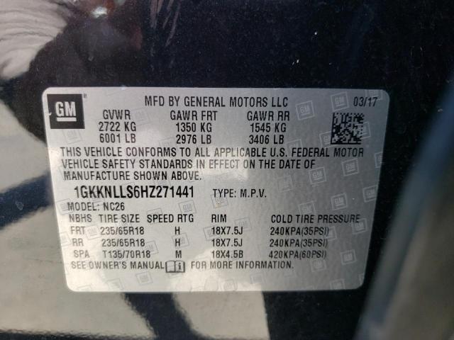 Photo 10 from auction – 2017 GMC ACADIA SLE with VIN 1GKKNLLS6HZ271441
