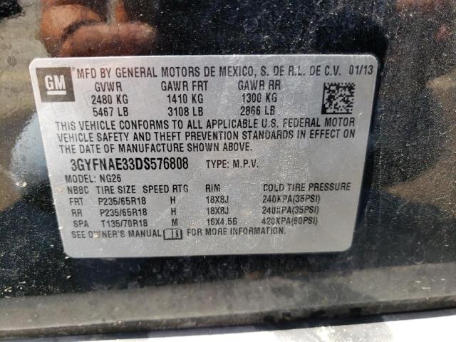 Photo 10 from auction – 2013 CADILLAC SRX with VIN 3GYFNAE33DS576808