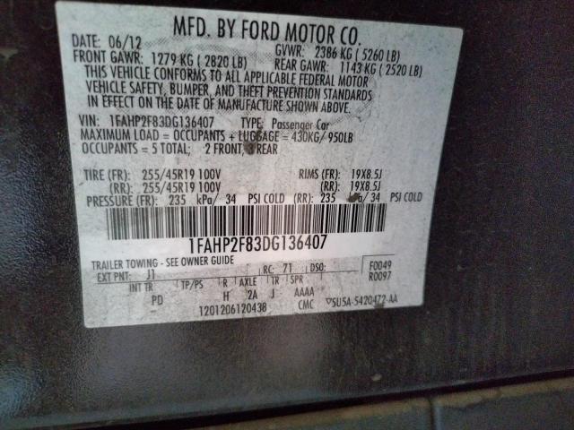 Photo 10 from auction – 2013 FORD TAURUS LIM with VIN 1FAHP2F83DG136407