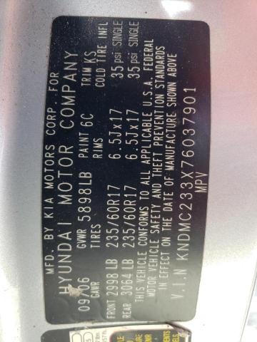 Photo 10 from auction – 2007 HYUNDAI ENTOURAGE with VIN KNDMC233X76037901
