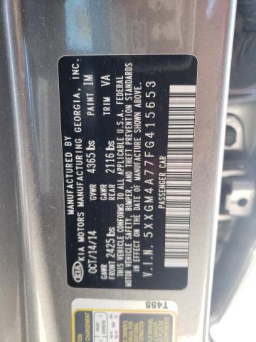 Photo 10 from auction – 2015 KIA OPTIMA with VIN 5XXGM4A77FG415653