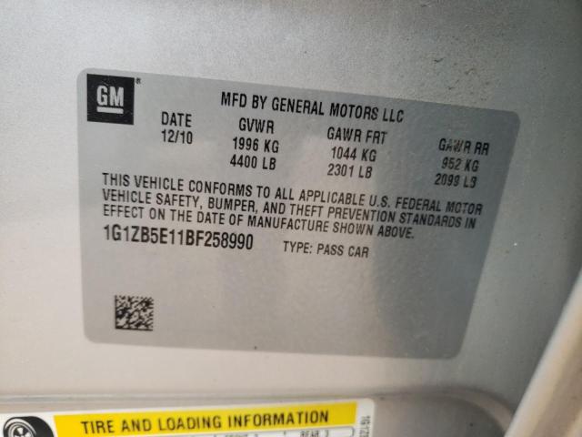 Photo 10 from auction – 2011 CHEVROLET MALIBU LS with VIN 1G1ZB5E11BF258990