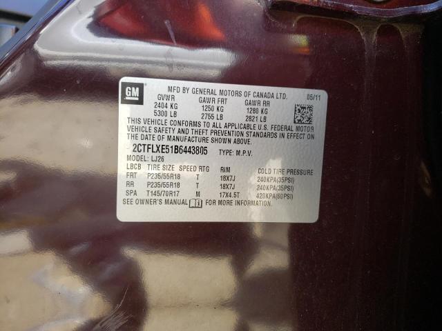 Photo 10 from auction – 2011 GMC TERRAIN SL with VIN 2CTFLXE51B6443805