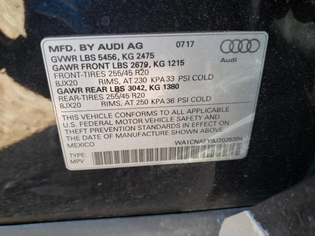 Photo 10 from auction – 2018 AUDI Q5 PRESTIG with VIN WA1CNAFY9J2035394
