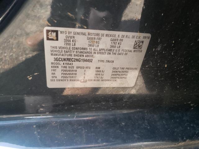 Photo 10 from auction – 2017 CHEVROLET SILVERADO with VIN 3GCUKREC2HG194492