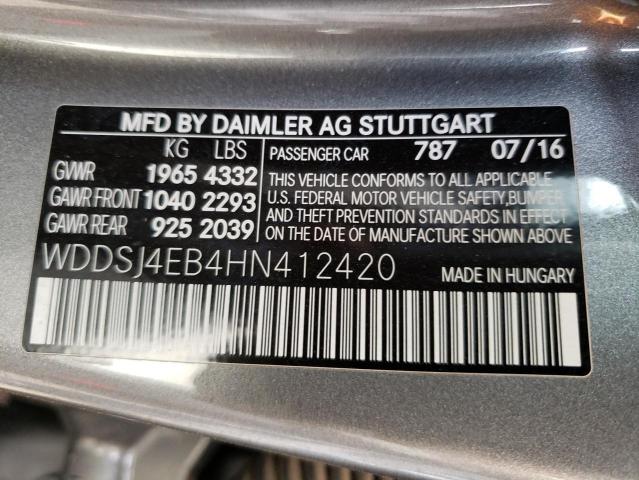 Photo 10 from auction – 2017 MERCEDES-BENZ CLA 250 with VIN WDDSJ4EB4HN412420