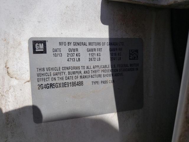Photo 10 from auction – 2014 BUICK REGAL PREM with VIN 2G4GR5GX0E9186488