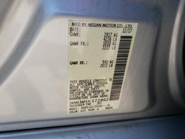 Photo 9 from auction – 2018 NISSAN ALTIMA 2.5 with VIN 1N4AL3AP3JC172862