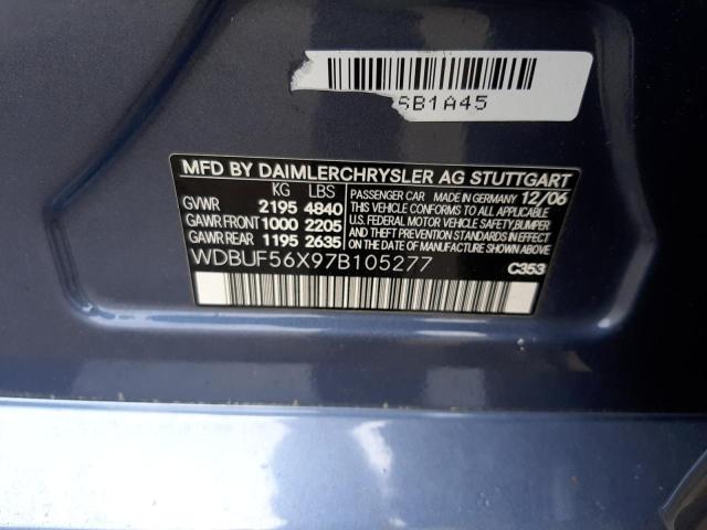 Photo 10 from auction – 2007 MERCEDES-BENZ E 350 with VIN WDBUF56X97B105277