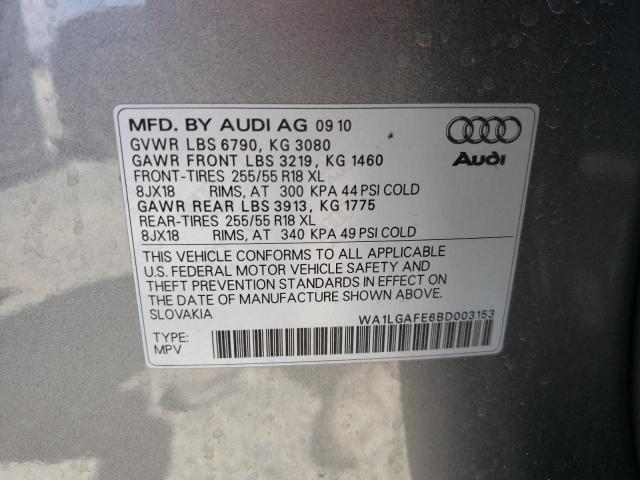 Photo 10 from auction – 2011 AUDI Q7 PREMIUM with VIN WA1LGAFE6BD003153