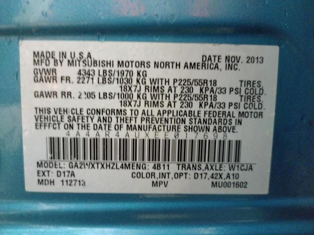 Photo 10 from auction – 2014 MITSUBISHI OUTLANDER with VIN 4A4AR4AUXEE017698