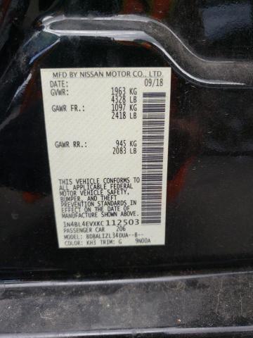 Photo 10 from auction – 2019 NISSAN ALTIMA SL with VIN 1N4BL4EVXKC112503