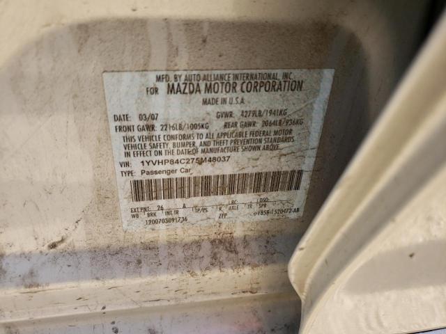 Photo 10 from auction – 2007 MAZDA 6 I with VIN 1YVHP84C275M48037