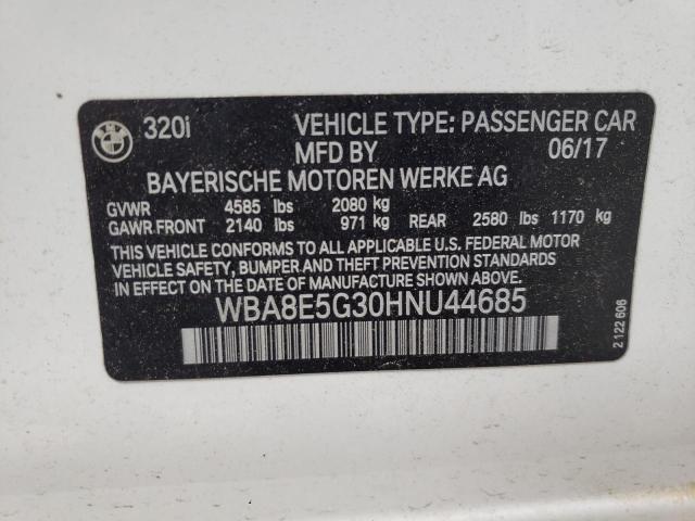 Photo 10 from auction – 2017 BMW 320 XI with VIN WBA8E5G30HNU44685
