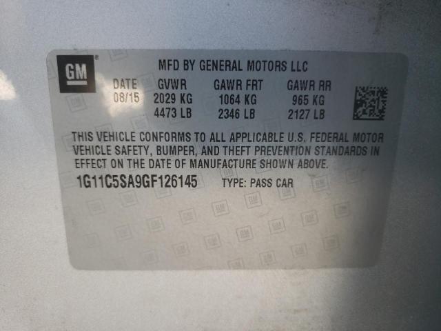 Photo 10 from auction – 2016 CHEVROLET MALIBU with VIN 1G11C5SA9GF126145