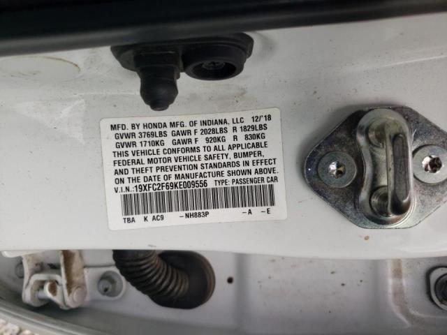 Photo 10 from auction – 2019 HONDA CIVIC LX with VIN 19XFC2F69KE009556