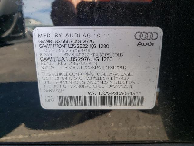 Photo 10 from auction – 2012 AUDI Q5 PREMIUM with VIN WA1DKAFP3CA054911