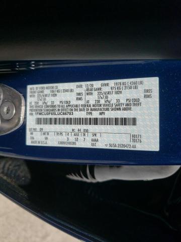 Photo 10 from auction – 2020 FORD ESCAPE S with VIN 1FMCU0F65LUC66703