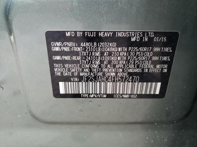 Photo 10 from auction – 2015 SUBARU FORESTER 2 with VIN JF2SJAHC4FH572470
