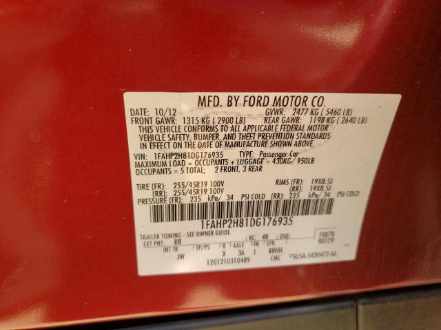 Photo 10 from auction – 2013 FORD TAURUS SEL with VIN 1FAHP2H81DG176935