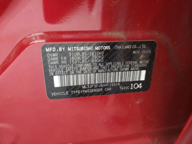 Photo 10 from auction – 2017 MITSUBISHI MIRAGE G4 with VIN ML32F3FJ6HHF15516