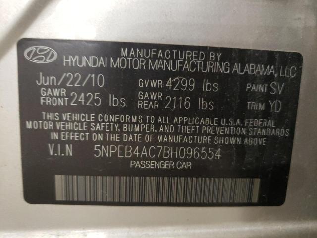Photo 10 from auction – 2011 HYUNDAI SONATA GLS with VIN 5NPEB4AC7BH096554
