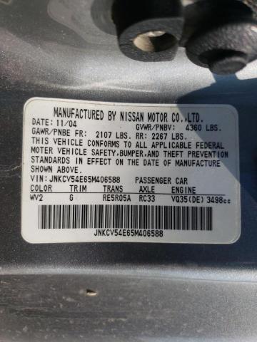 Photo 10 from auction – 2005 INFINITI G35 with VIN JNKCV54E65M406588