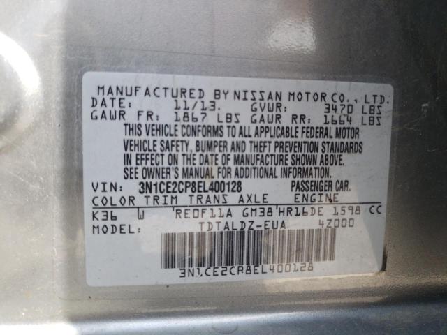 Photo 10 from auction – 2014 NISSAN VERSA NOTE with VIN 3N1CE2CP8EL400128