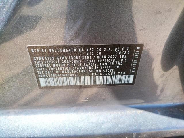 Photo 10 from auction – 2020 VOLKSWAGEN JETTA S with VIN 3VWC57BU4LM080571