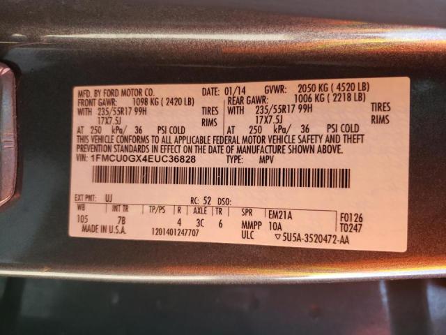 Photo 10 from auction – 2014 FORD ESCAPE SE with VIN 1FMCU0GX4EUC36828