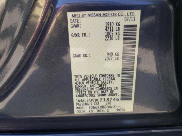 Photo 10 from auction – 2013 NISSAN ALTIMA 2.5 with VIN 1N4AL3AP7DC218746