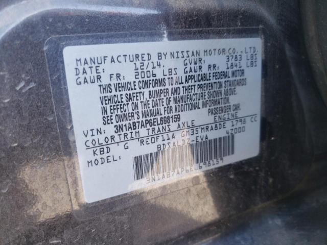 Photo 10 from auction – 2014 NISSAN SENTRA S with VIN 3N1AB7AP6EL698159