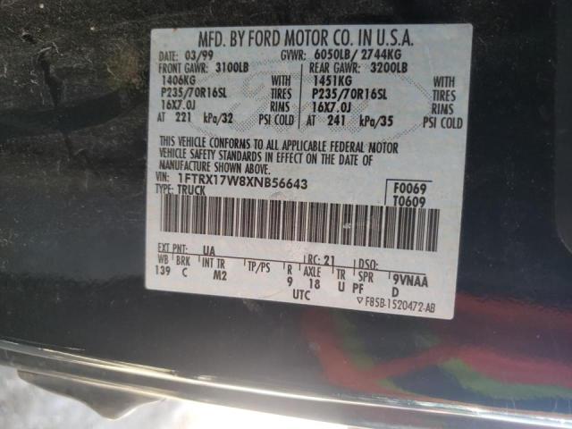 Photo 10 from auction – 1999 FORD F150 with VIN 1FTRX17W8XNB56643