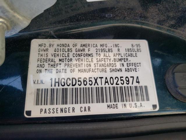 Photo 10 from auction – 1996 HONDA ACCORD EX with VIN 1HGCD565XTA025974