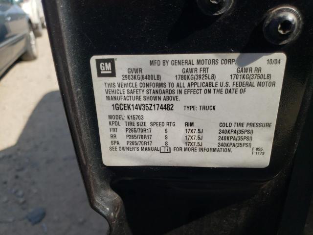 Photo 10 from auction – 2005 CHEVROLET SILVERADO with VIN 1GCEK14V35Z174482