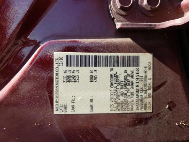 Фото 10 с аукциона – 2011 NISSAN MAXIMA S с VIN 1N4AA5AP3BC819568