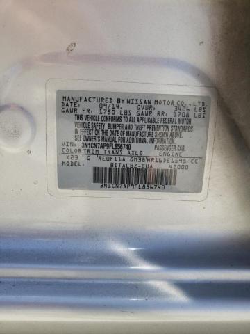Photo 10 from auction – 2015 NISSAN VERSA S with VIN 3N1CN7AP9FL856740