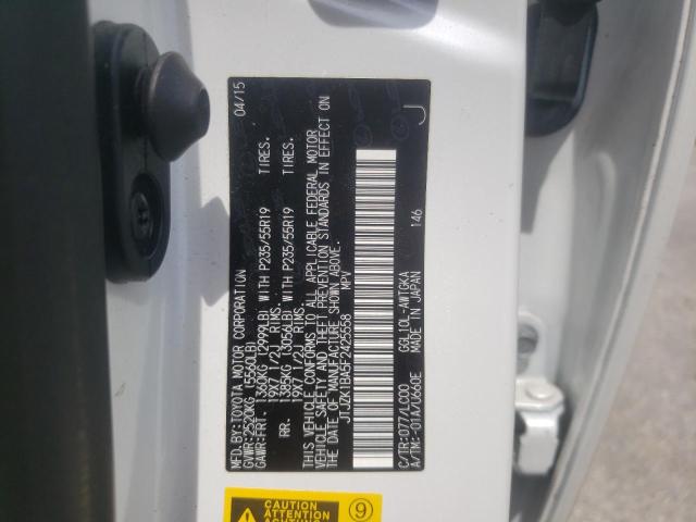 Photo 10 from auction – 2015 LEXUS RX 350 with VIN JTJZK1BA5F2425558