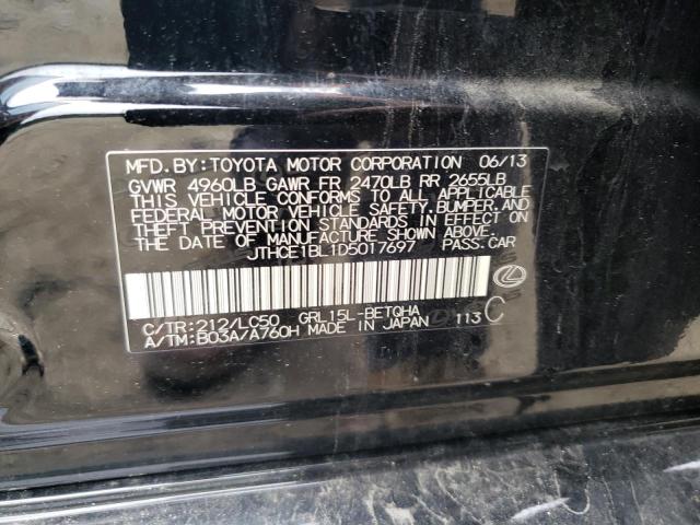 Photo 10 from auction – 2013 LEXUS GS 350 with VIN JTHCE1BL1D5017697