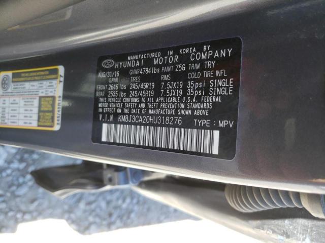 Photo 10 from auction – 2017 HYUNDAI TUCSON LIM with VIN KM8J3CA20HU318276