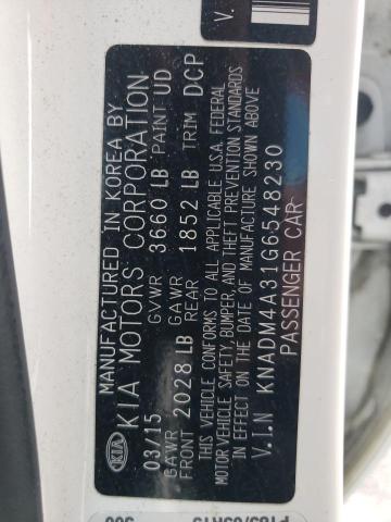 Photo 10 from auction – 2016 KIA RIO LX with VIN KNADM4A31G6548230
