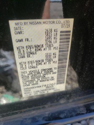 Photo 10 from auction – 2019 NISSAN FRONTIER S with VIN 1N6AD0EV4KN782707