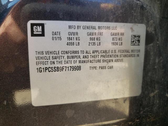 Photo 10 from auction – 2015 CHEVROLET CRUZE LT with VIN 1G1PC5SB9F7179908