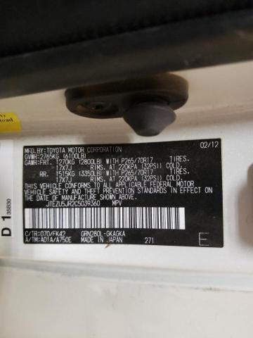 Photo 10 from auction – 2012 TOYOTA 4RUNNER SR with VIN JTEZU5JR2C5039360