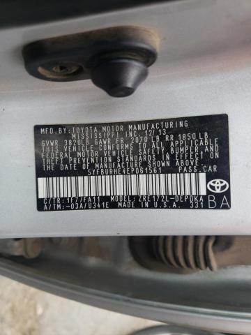 Photo 10 from auction – 2014 TOYOTA COROLLA L with VIN 5YFBURHE4EP061561