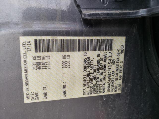 Photo 10 from auction – 2014 NISSAN MAXIMA S with VIN 1N4AA5AP8EC915412