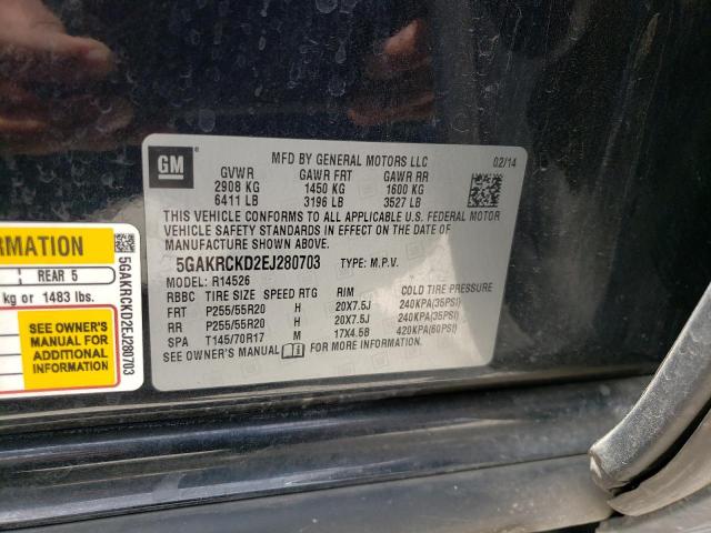 Photo 10 from auction – 2014 BUICK ENCLAVE with VIN 5GAKRCKD2EJ280703