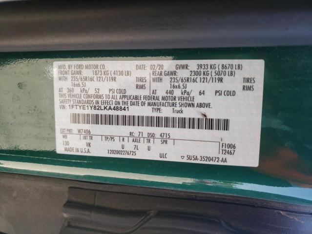 Photo 10 from auction – 2020 FORD TRANSIT T- with VIN 1FTYE1Y82LKA48841