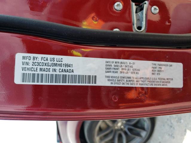 Photo 10 from auction – 2021 DODGE CHARGER SC with VIN 2C3CDXGJ0MH619941