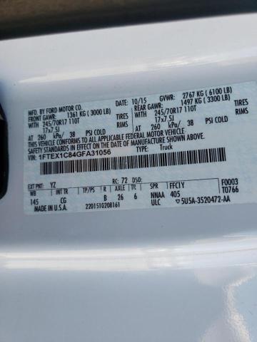 Photo 10 from auction – 2016 FORD F150 SUPER with VIN 1FTEX1C84GFA31056